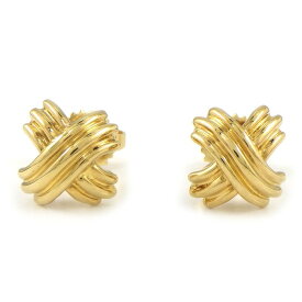 【最大3万円OFFクーポン配布中】 ティファニー Tiffany & Co. ピアス シグネチャー クロス K18YG 【中古】