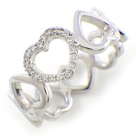 【最大3万円OFFクーポン配布中】 ティファニー Tiffany & Co. リング メトロハート ダイヤモンド K18WG 12号 【中古】