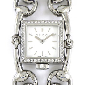 【最大3万円OFFクーポン配布中】 グッチ GUCCI 腕時計 シニョーリア 116.5 ダイヤベゼル スクエア ホワイト文字盤 SS クオーツアナログ 【中古】