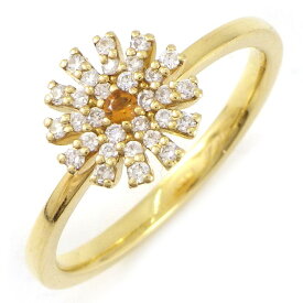 【最大3万円OFFクーポン配布中】 ダミアーニ DAMIANI リング マルゲリータ 20072971_c フラワー シトリン ダイヤモンド K18YG 10.5号 【中古】
