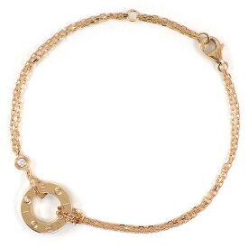 【最大3万円OFFクーポン配布中】 カルティエ Cartier ブレスレット ラブ B6063600 サークル ダブルチェーン ダイヤモンド 計0.03ct K18PG 【箱・保付き】 【中古】