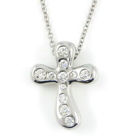 【最大3万円OFFクーポン配布中】 ティファニー Tiffany & Co. ネックレス スモールクロス ダイヤモンド PT950 【中古】