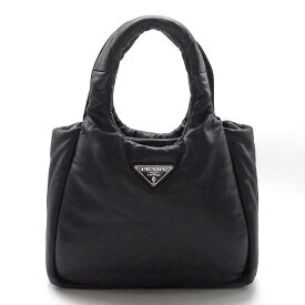 プラダ PRADA トートバッグ ソフト パテッド ナッパレザー 1BG412 2DYI V OVO F0002 NERO (ブラック系) レザー シルバー金具 【中古】