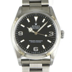 ロレックス Rolex 腕時計 エクスプローラーI 14270 U番 1997年製 夜光インデックス 夜光針 ブラック文字盤 SS 自動巻き 【中古】