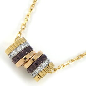 ブシュロン BOUCHERON ネックレス キャトル クラシック 2モチーフ JCL01271 スリーカラー ダイヤモンド 計0.24ct K18PG K18WG K18YG ブラウン PVD 【中古】