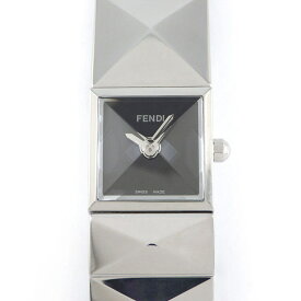 フェンディ FENDI 腕時計 ピラミッド バングルウォッチ 4250L スクエア ブラック文字盤 SS クオーツアナログ 【箱・保付き】 【中古】