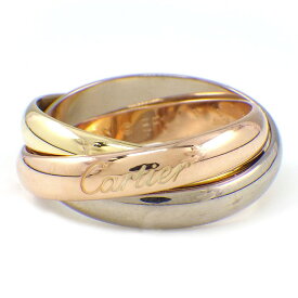 カルティエ Cartier リング トリニティ クラシックモデル スリーカラー K18PG K18WG K18YG 12.5号 / #53 【中古】