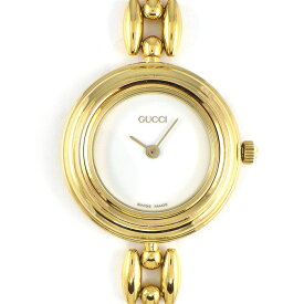 グッチ GUCCI 腕時計 チェンジベゼル 11/12.2 マルチカラーベゼル 5色付属 ホワイト文字盤 GP クオーツアナログ 【箱・保付き】 【中古】