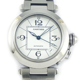 カルティエ Cartier 腕時計 パシャC W31074M7 ホワイト文字盤 デイト 夜光針・インデックス SS 自動巻き 【中古】