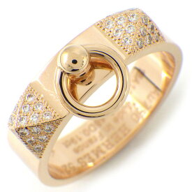 エルメス HERMES リング コリエドシアン PM ピラミッド スタッズ パヴェ 48ポイント ダイヤモンド 計0.19ct K18PG 12号 / #52 【中古】