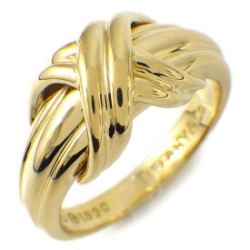 ティファニー Tiffany & Co. リング シグネチャー X クロス K18YG 10号 【中古】