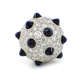 カルティエ Cartier シングルイヤリング クラッシュ アン リミテッド N8515230 限定モデル レア コレクターズアイテム トゲ 棘 スパイク ソーン オニキス 130ポイント ダイヤモンド 計1.04ct K18WG ※片方のみ 【箱・保付き】 【中古】