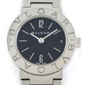 【レビュー1000件記念★対象品3％OFF】 ブルガリ BVLGARI 腕時計 ブルガリブルガリ BB23SS ブラック文字盤 デイト SS クオーツアナログ 【箱・保付き】 【中古】
