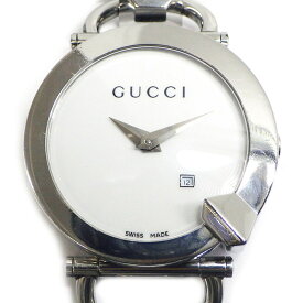 【最大3万円OFFクーポン配布中★15日限定P3倍】 グッチ GUCCI 腕時計 キオド 122.5 ホワイトギョーシェ文字盤 SS クオーツアナログ 【中古】