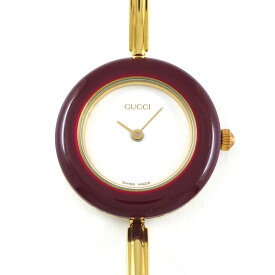 【最大3万円OFFクーポン配布中★15日限定P3倍】 グッチ GUCCI 腕時計 チェンジベゼル 11/12.2 マルチカラーベゼル 全12色付属 ホワイト文字盤 GP クオーツアナログ 【中古】
