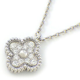 【最大3万円OFFクーポン配布中★15日限定P3倍】 ヴァンクリーフ＆アーペル Van Cleef & Arpels ネックレス スウィートアルハンブラ VCARO85900 パヴェ 12ポイント ダイヤモンド 計0.08ct K18WG 【箱・保付き】 【中古】