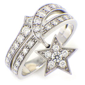 【レビュー1000件記念★対象品3％OFF&15日限定P3倍】 シャネル CHANEL リング コメット J10812 シューティング スター モチーフ ハーフサークル パヴェ 39ポイント ダイヤモンド 計0.50ct K18WG 11号 / #52 【中古】