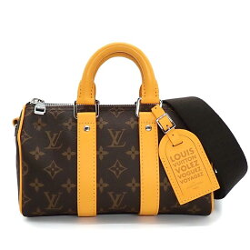 【レビュー1000件記念★対象品3％OFF】 ルイ・ヴィトン LOUIS VUITTON ショルダーバッグ キーポル・バンドリエール 25 カラーマニア M12733 モノグラム・マカサーキャンバス サフランイエロー レザー【中古】