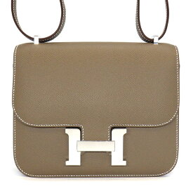 【レビュー1000件記念★対象品3％OFF】 エルメス HERMES ショルダーバッグ コンスタンス ミニ ミロワール W刻印 2024年 エトゥープ エプソン シルバー金具 【中古】