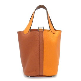 【レビュー1000件記念★対象品3％OFF&15日限定P3倍】 エルメス HERMES ハンドバッグ ピコタンロック PM カザック2 W刻印 2024年 オレンジ キュイーブル ゴールド トリヨンクレマンス シルバー金具 【中古】