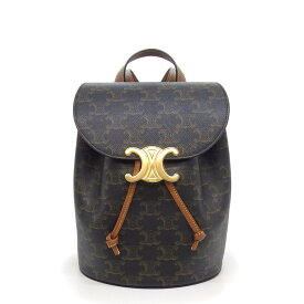 セリーヌ CELINE バックパック/リュック ボニー 118702CAS.04LU タン トリオンフキャンバス カーフスキン ゴールド金具 【中古】
