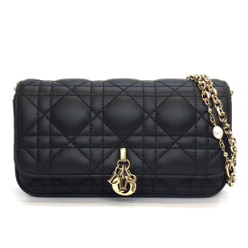 ディオール Dior ショルダーバッグ マイディオール ディオールトークフォンバック S0977ONMJ_M900 ブラック カナージュ ラムスキン【中古】