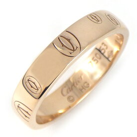 【レビュー1000件記念★対象品3％OFF&5日限定P3倍】 カルティエ Cartier リング ハッピーバースデー SM ロゴ ドゥーブルC K18PG 12.5号 / #53 【中古】