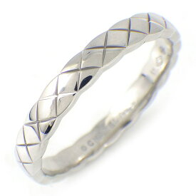 【レビュー1000件記念★対象品3％OFF&15日限定P3倍】 シャネル CHANEL リング ココクラッシュ ミニ J11793 マトラッセ キルティング K18WG 20号 / #61 【中古】