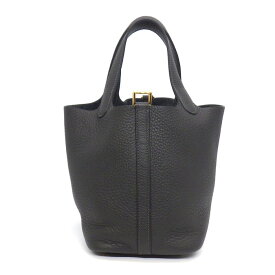 エルメス HERMES ハンドバッグ ピコタンロック PM W刻印 2024年 ダークブロンズ トリヨンクレマンス ゴールド金具 【中古】