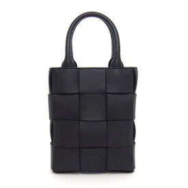 【最大1万円OFF★スプリングセール】 ボッテガ・ヴェネタ BOTTEGA VENETA ショルダーバッグ カセット ミニ トート 744036 ブラック ラムスキン ゴールド金具 【中古】