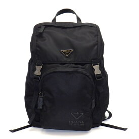 【最大1万円OFF★スプリングセール】 プラダ PRADA バックパック・リュック Re-Nylon xサフィアーノレザー バックパック 2VZ135 ブラック リサイクルポリアミド レザー 【中古】