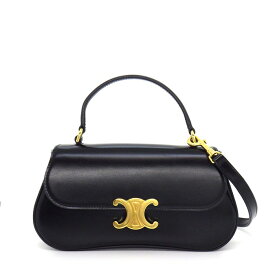 【最大1万円OFF★スプリングセール】 セリーヌ CELINE ハンドバッグ ティーン セリーヌ ローラ 119533BF4.38NO ブラック シャイニーカーフスキン ラムスキン 【中古】