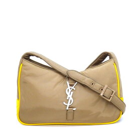 【最大1万円OFF★スプリングセール】 サンローラン SAINT LAURENT ショルダーバッグ LE 5A7 ル サンカセット ホーボーバッグ 733306 ブラウン イエロー ナイロン 【中古】