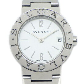 【最大1万円OFF★スプリングセール】 ブルガリ BVLGARI 腕時計 ブルガリブルガリ BB23SS/BB23WSSD ホワイト文字盤 デイト SS クオーツアナログ 【中古】