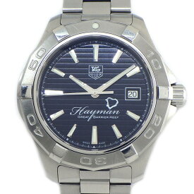 【最大1万円OFF★スプリングセール】 タグ・ホイヤー TAG Heuer 腕時計 アクアレーサー ダイビング ヘイマンアイランド WAP201Y.BA0830 世界800本 限定モデル ブラック文字盤 デイト 夜光インデックス 夜光針 回転べセル SS 自動巻き 【中古】