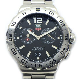 【最大1万円OFF★スプリングセール】 タグ・ホイヤー TAG Heuer 腕時計 フォーミュラー1 WAU111A.BA0858 ブラック文字盤 デイト スモールセコンド アラーム SS クオーツアナログ 【箱・保付き】 【中古】