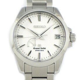 【最大1万円OFF★スプリングセール】 グランドセイコー Grand Seiko 腕時計 SBGA025/9R65-0AG1 ホワイト文字盤 デイト パワーリザーブ表示 SS スプリングドライブ 【箱・保付き】 【中古】