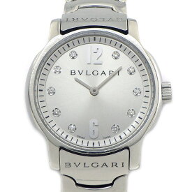 【最大1万円OFF★スプリングセール】 ブルガリ BVLGARI 腕時計 ソロテンポ ST29S 10ポイント ダイヤインデックス サンレイ シルバー文字盤 SS クオーツアナログ 【中古】