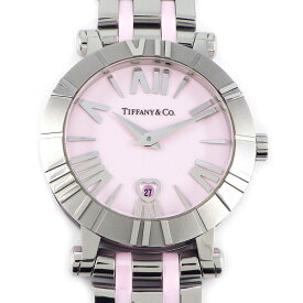 【最大1万円OFF★スプリングセール】 ティファニー Tiffany & Co. 腕時計 アトラス ハートデイト Z1300.11.11A31A00A ローマンインデックス ピンク文字盤 デイト セラミック SS クオーツアナログ 【中古】
