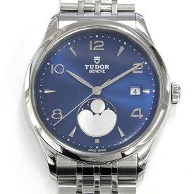 【最大1万円OFF★スプリングセール】 チューダー(チュードル) TUDOR 腕時計 1926 ルナ M91560-0002 デイト ムーンフェイズ サンレイ ブルー文字盤 SS 自動巻き 【箱・保付き】 【中古】