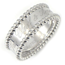 ヴァンクリーフ＆アーペル Van Cleef & Arpels リング ペルレ シニアチュール VCARN32355 ロゴ K18WG 14.5号 / #55 【箱・保付き】 【中古】