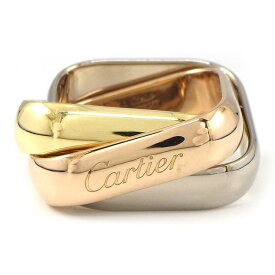 カルティエ Cartier リング トリニティ クッションシェイプ ラージモデル LM B4239952 スリーカラー K18PG K18WG K18YG 11号 / #52 【箱・保付き】 【中古】