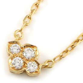 カルティエ Cartier ネックレス ヒンドゥ B3041700 ロータス スイレン 4ポイント ダイヤモンド K18YG 【中古】