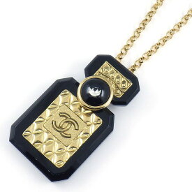 シャネル CHANEL ネックレス 香水ボトル モチーフ B23A 2023年製 ココマーク ラインストーン レジン GP 【中古】