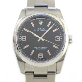 ロレックス Rolex 腕時計 オイスターパーペチュアル 116000 ブラック文字盤 ルーレット刻印 SS 自動巻き 【中古】