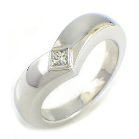 【最大3万円OFFクーポン★スペシャルセール】 カルティエ Cartier リング トリアンドル プリンセスカット ダイヤモンド K18WG 12.5号 / #53 【中古】