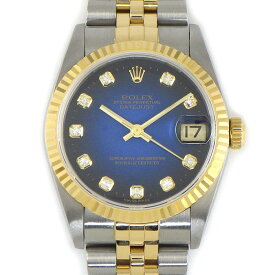 ロレックス Rolex 腕時計 デイトジャスト 78273G P番 2000年 10ポイント ダイヤインデックス ブルーグラデーション文字盤 デイト K18YG SS 自動巻き 【箱・保付き】 【中古】