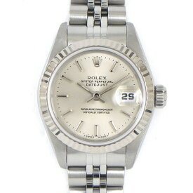 ロレックス Rolex 腕時計 デイトジャスト 69174 サンレイ シルバー文字盤 フルーテッドベゼル ジュビリーブレス K18WG SS 自動巻き 【OH済み】 【中古】