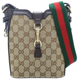 グッチ GUCCI ショルダーバッグ バケットバック 782919 ベージュ ブラウン GGスプリームキャンバス レザー ゴールド金具 【中古】