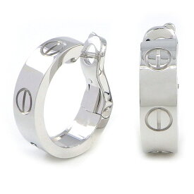 カルティエ Cartier ピアス ラブ フープ K18WG 【中古】